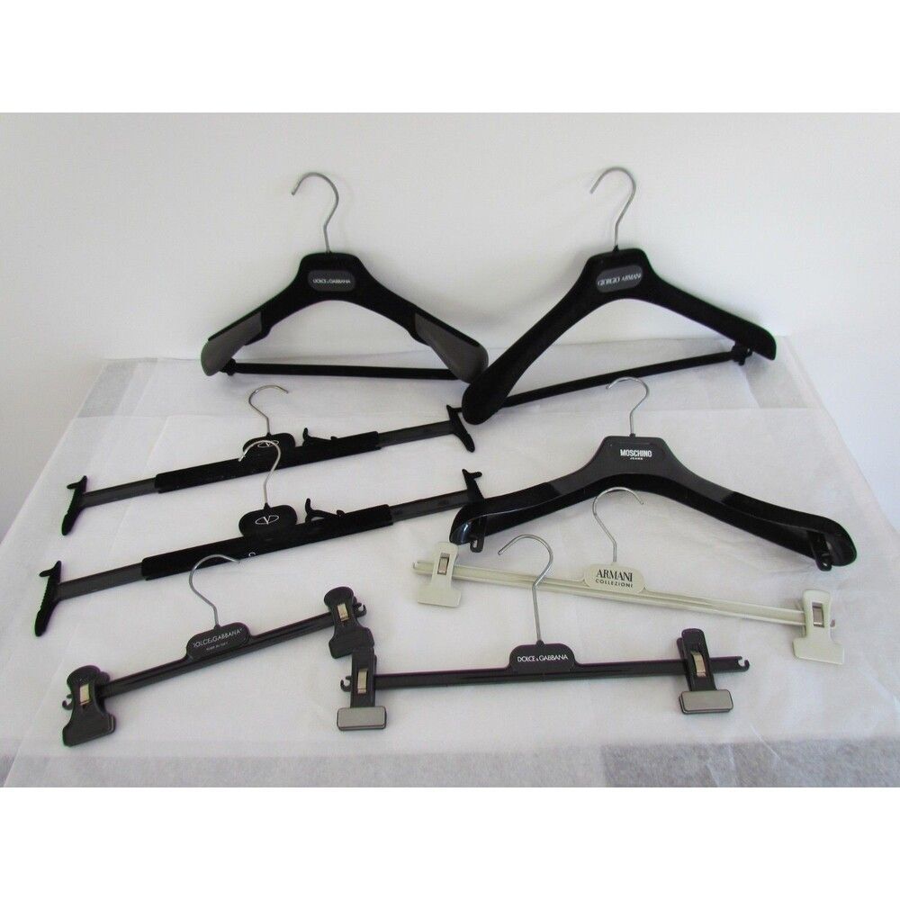 Vintage Y2K Luxury Designer Hangers Lot Armani Valentino Garavani Moschino D&G